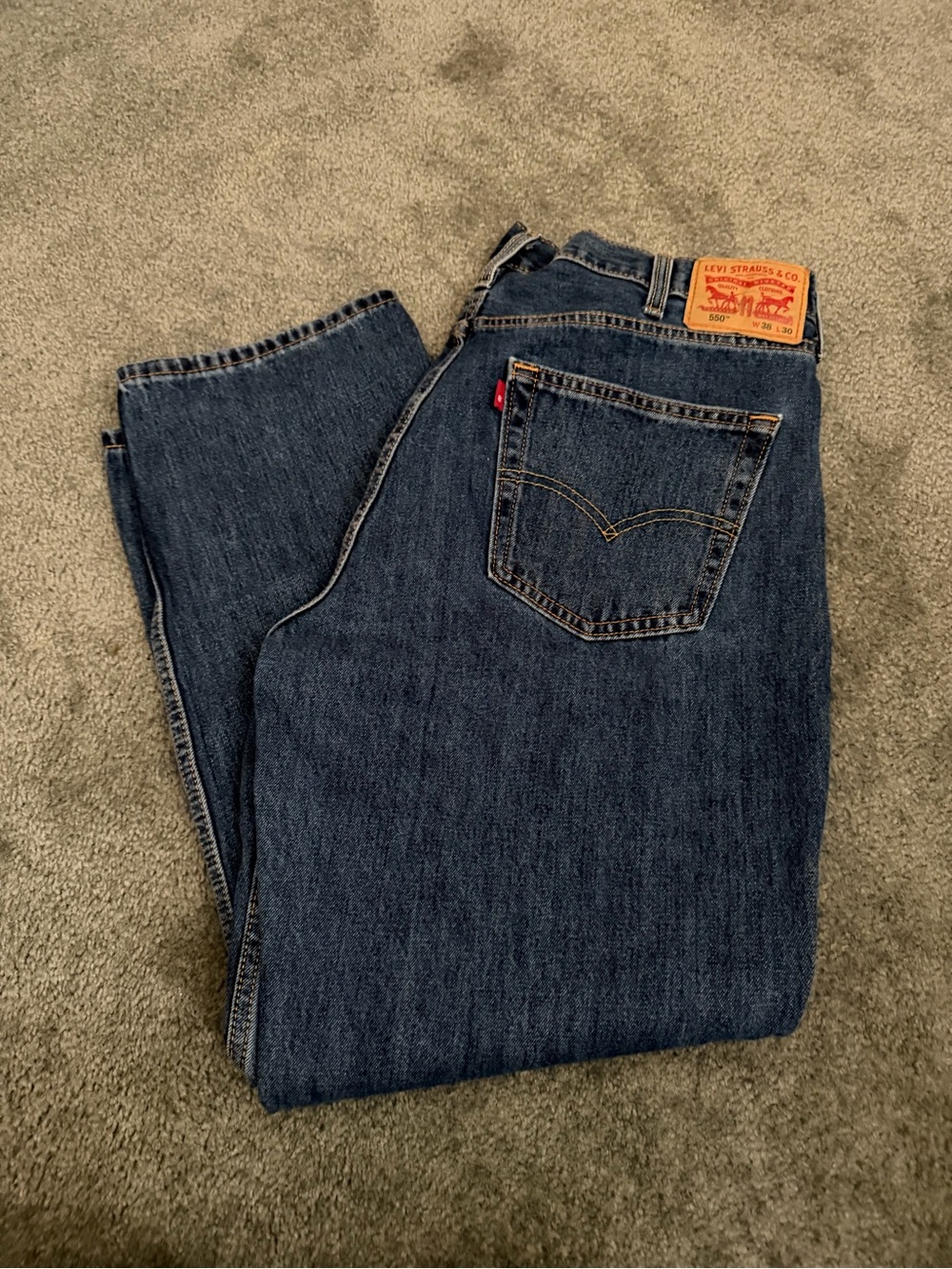Levi's Men's Relaxed Fit Dark Blue Denim Jeans